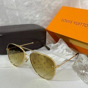 Louis Vuitton Brown and Gold Sunglasses